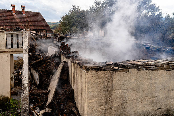 Professional Fire Damage Restoration technician working in Wrightstown, NJ